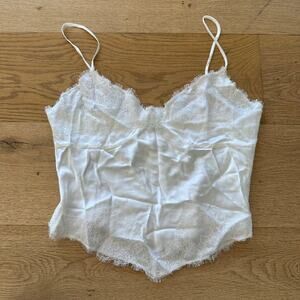 All My Love Madison Silk Cami Top in Ivory - NWT